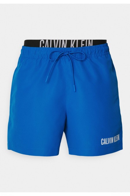 Short de bain double ceinture logo Calvin klein DYO Faience Blue KM0KM00992