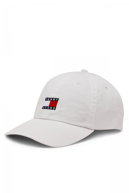 Casquette Heritage logo brodé Tommy Jeans YBH Ancient White AW0AW15848