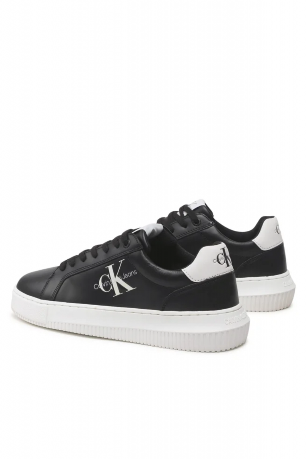 Sneakers basses cuir Calvin klein 0GJ Black/White YM0YM00681