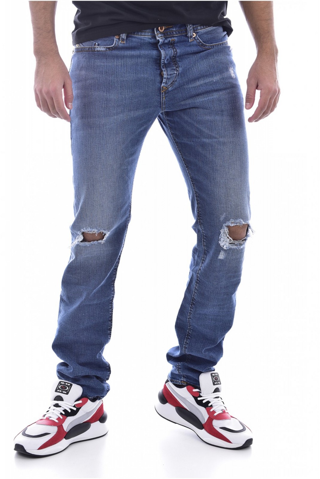 Jean troué tapered stretch  Diesel bleu BUSTER 084UV