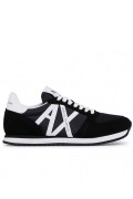 Sneakers basses gros logo Armani exchange K489 BLACK+WHITE XUX017 XCC68