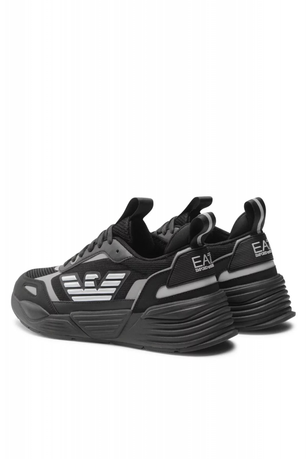 Sneakers training logo patché Ea7 M826 TRIPLE BLACK+SILVER X8X070 XK165