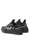 Sneakers training logo patché Ea7 M826 TRIPLE BLACK+SILVER X8X070 XK165