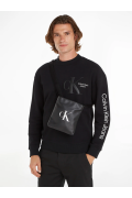 Sacoche cuir PU gros logo printé Calvin klein BEH Black K50K511827