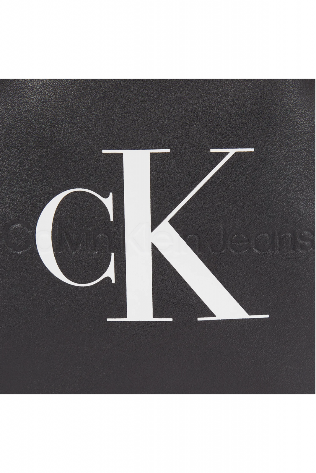 Sacoche cuir PU gros logo printé Calvin klein BEH Black K50K511827