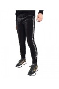 Pantalon sportswear velours avec bande logo Versace Jeans 899 Black A2GZB1F4 ZUM314