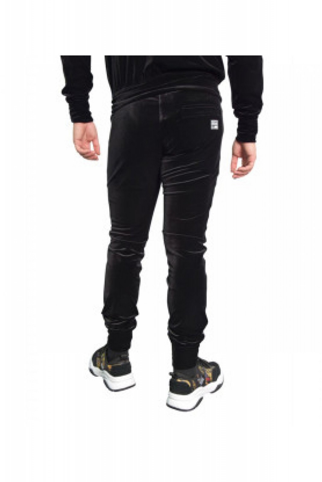 Pantalon sportswear velours avec bande logo Versace Jeans 899 Black A2GZB1F4 ZUM314