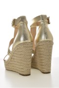 Sandales espadrilles dorées Guess jeans GOLD FLOHAN ELE04