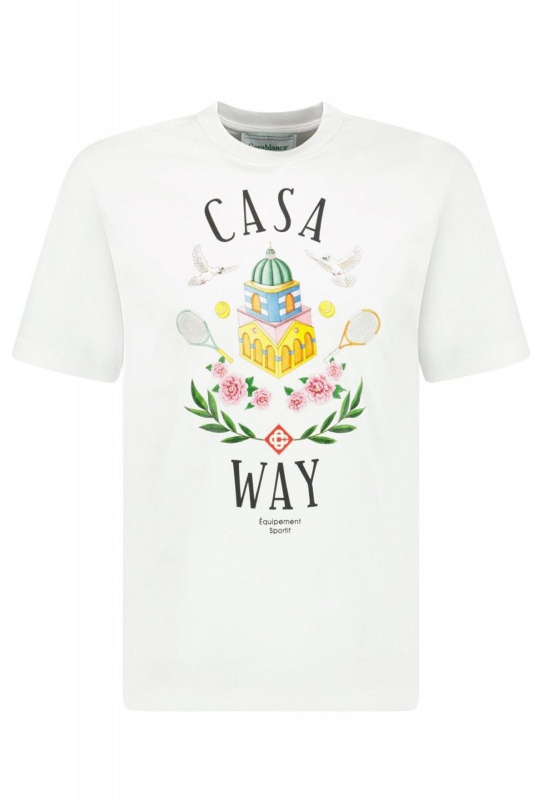 TShirt 100% coton logo printé Casa blanca WHITE/JERSEY MS23-JTS-001-25