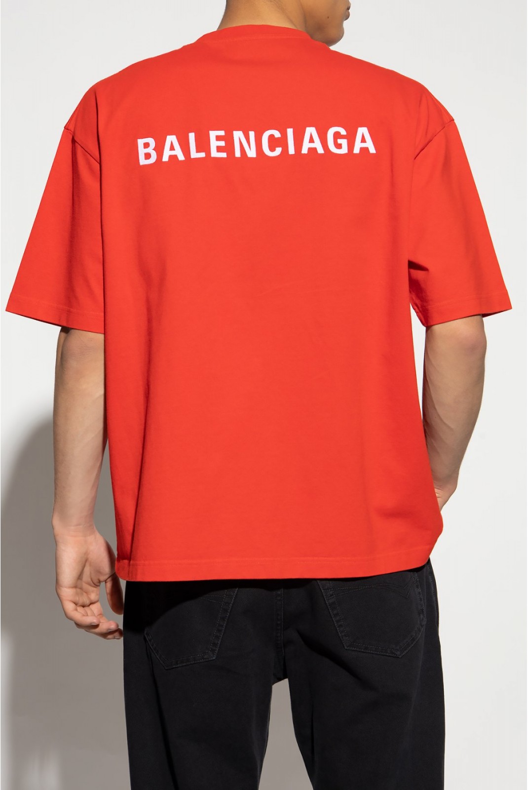 TShirt dos logo  Balenciaga 3168 ROUGE 612966 TMVF4