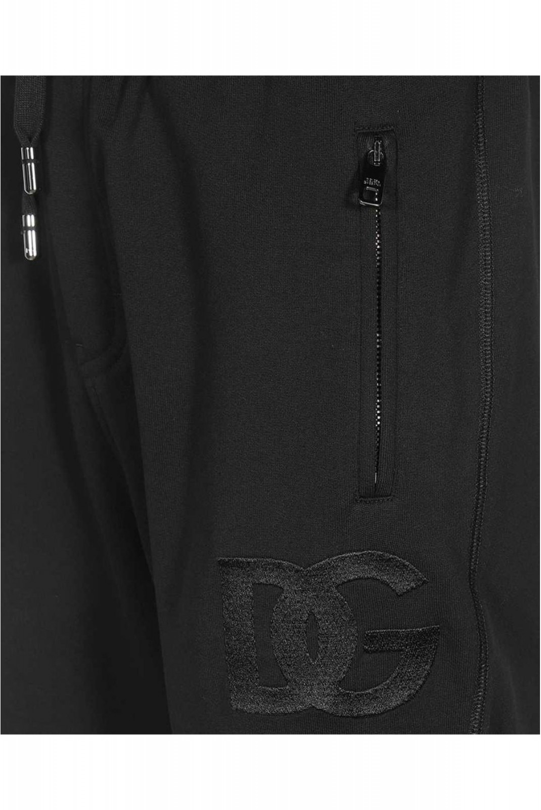 Jogger ajusté à logo brodé Dolce&Gabbana N0000 BLACK GWT1AZ G7C8H