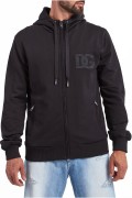 Sweat à capuche zippé logo brodé Dolce&Gabbana N0000 BLACK G9PD2Z G7C8H