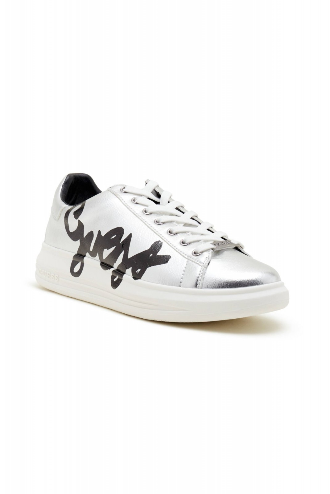 Sneakers en cuir mélangé Vibo Guess jeans SILVER FM8VIB ELE12