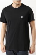 TShirt regular logo brodé Burberry 1001 BLACK 8014020