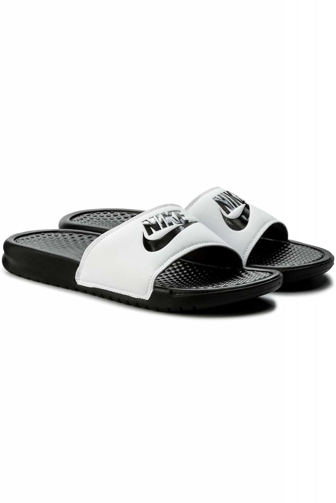 Mules simili cuir Benassi JDI Nike WHITE/BLACK 343880-100