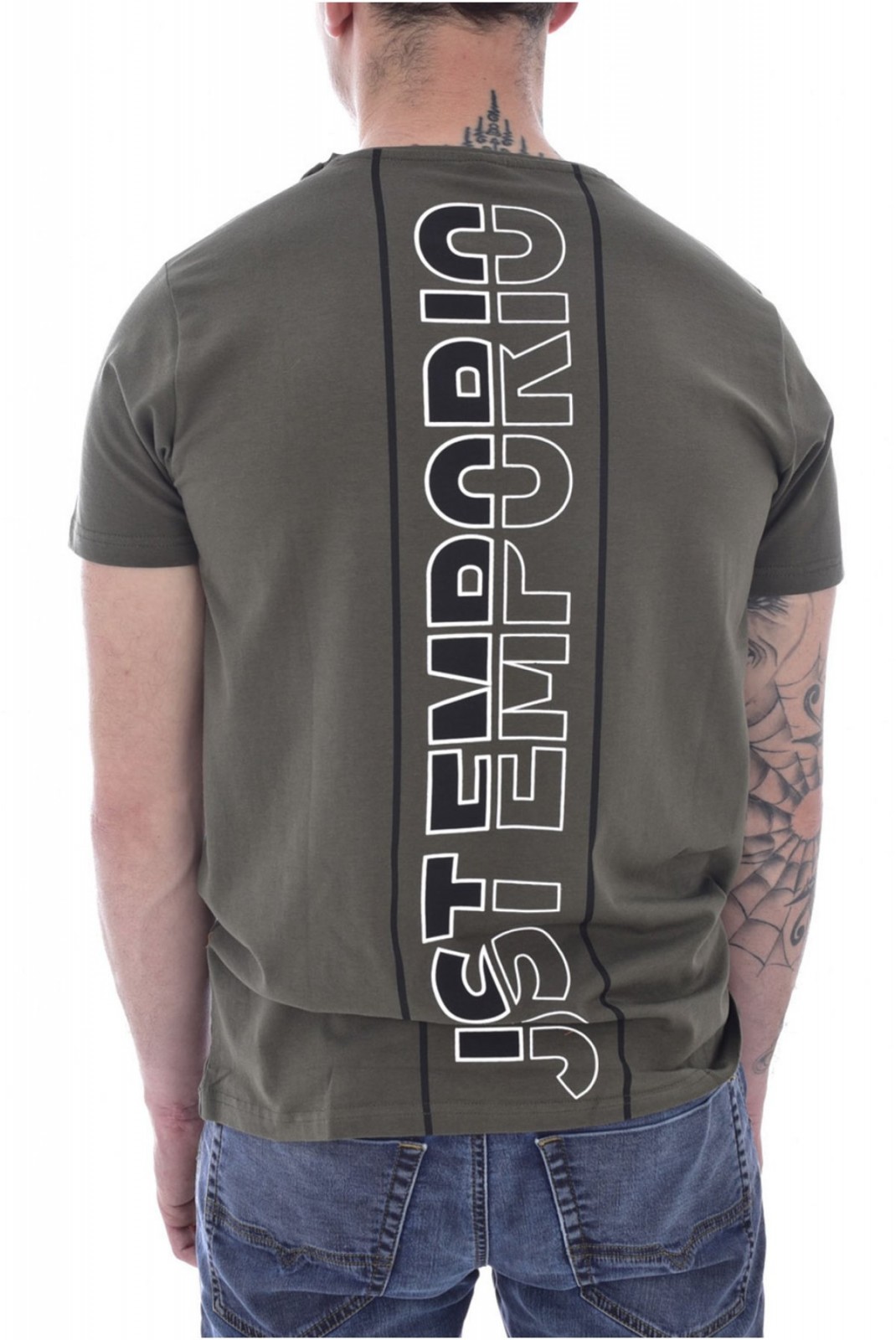 TShirt stretch gros logo dos Just Emporio KHAKI JE-MILBIM-01