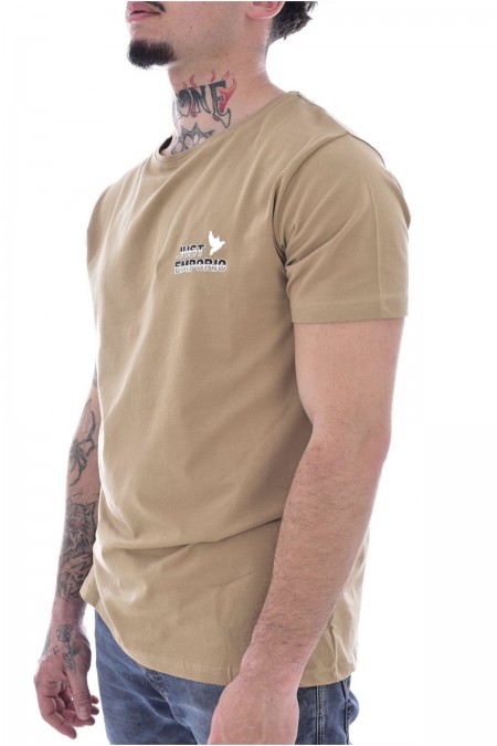 TShirt stretch gros logo dos Just Emporio SAFARI BEIGE JE-MILBIM-01