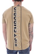 TShirt stretch gros logo dos Just Emporio SAFARI BEIGE JE-MILBIM-01