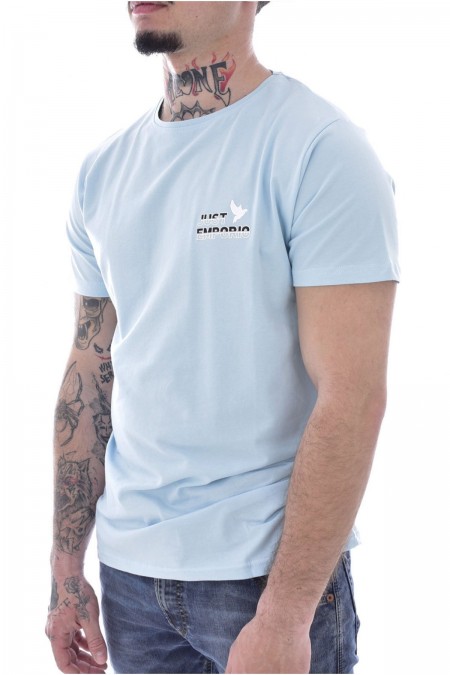 TShirt stretch gros logo dos Just Emporio LIGHT BLUE JE-MILBIM-01