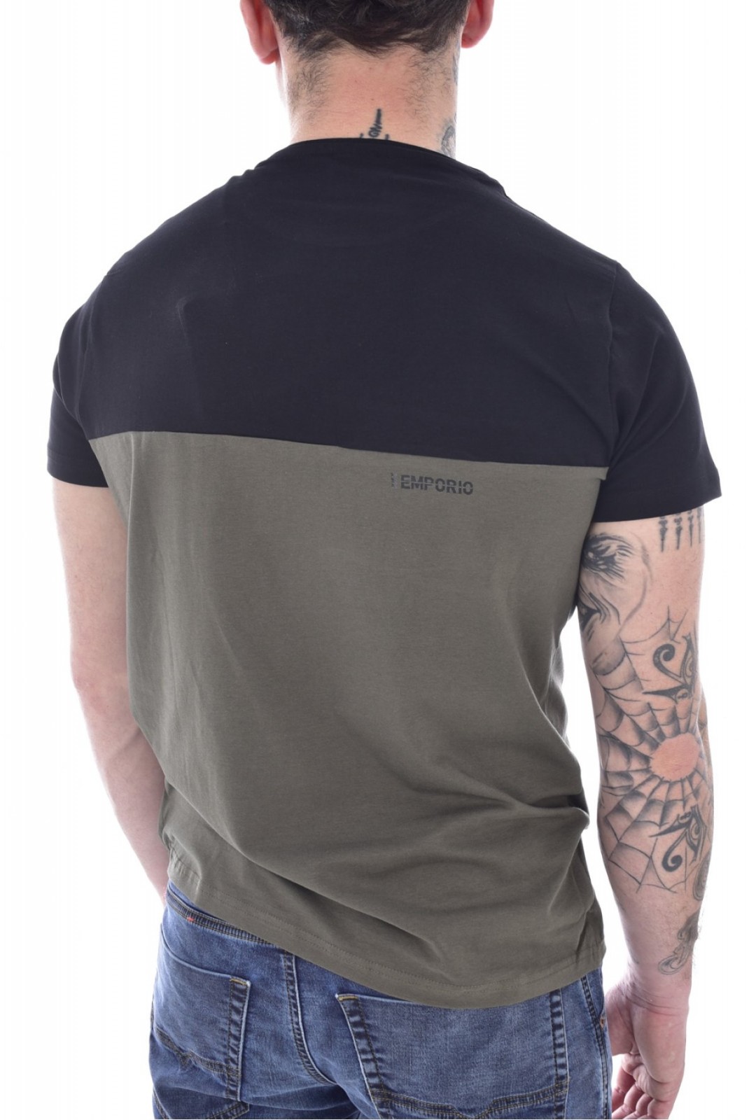 TShirt stretch gros logo collé Just Emporio KHAKI/BLACK JE-MOBIM-01