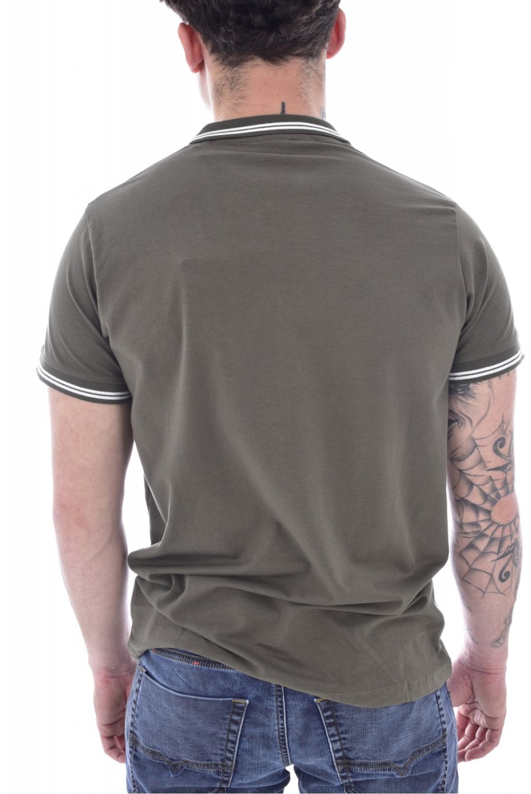 Polo coton stretch logo printé Just Emporio KHAKI JE-PALIM