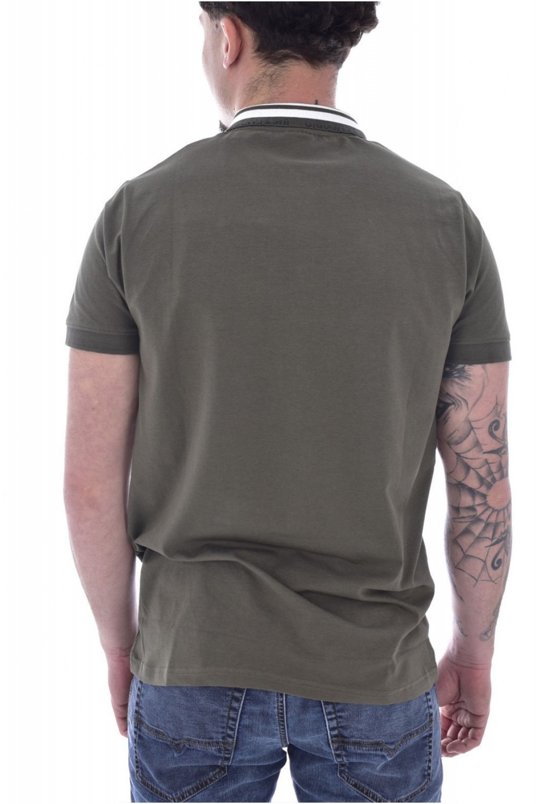 TShirt col polo coton stretch Just Emporio KHAKI JE-PELTIM