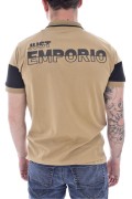 Polo stretch logo relief Just Emporio SAFARI BEIGE/BLACK JE-PARILIM