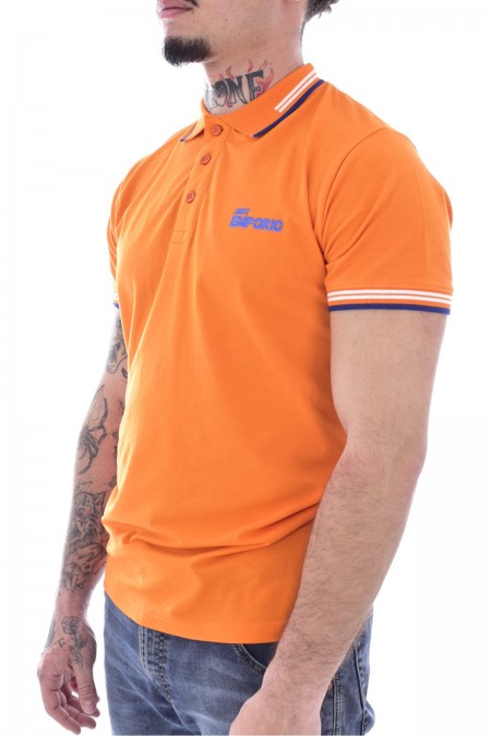 Polo stretch logo relief Just Emporio ORANGE/ROYAL BLUE JE-POLIM