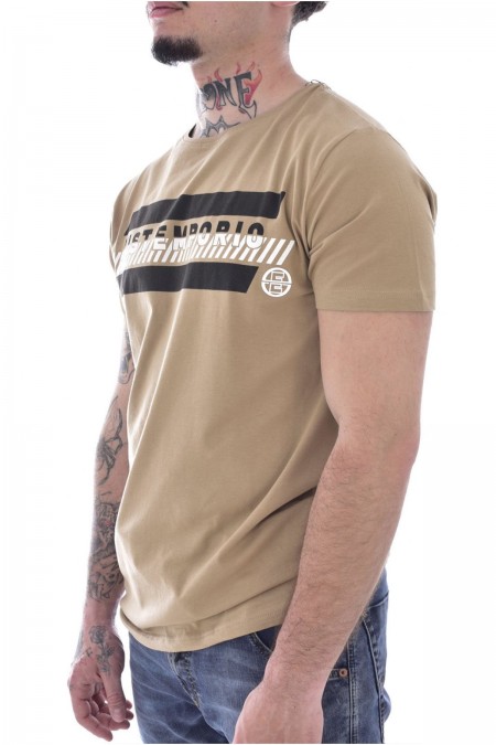 TShirt coton stretch print logo Just Emporio SAFARI BEIGE  JE-MELIM-01