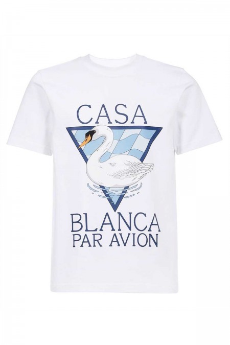 TShirt 100% coton logo printé Casa blanca WHITE/JERSEY MF22-JTS-001-03