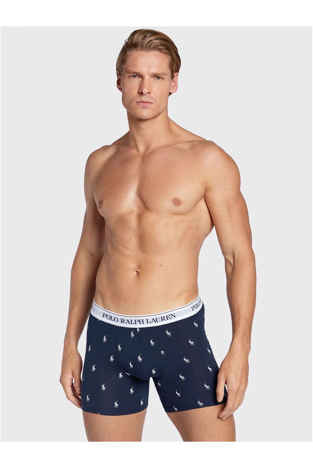 Coffret de 3 boxers stretch Ralph lauren 036 3PK CRS NVY/WHITE/CRS NVY AOPP 714830300