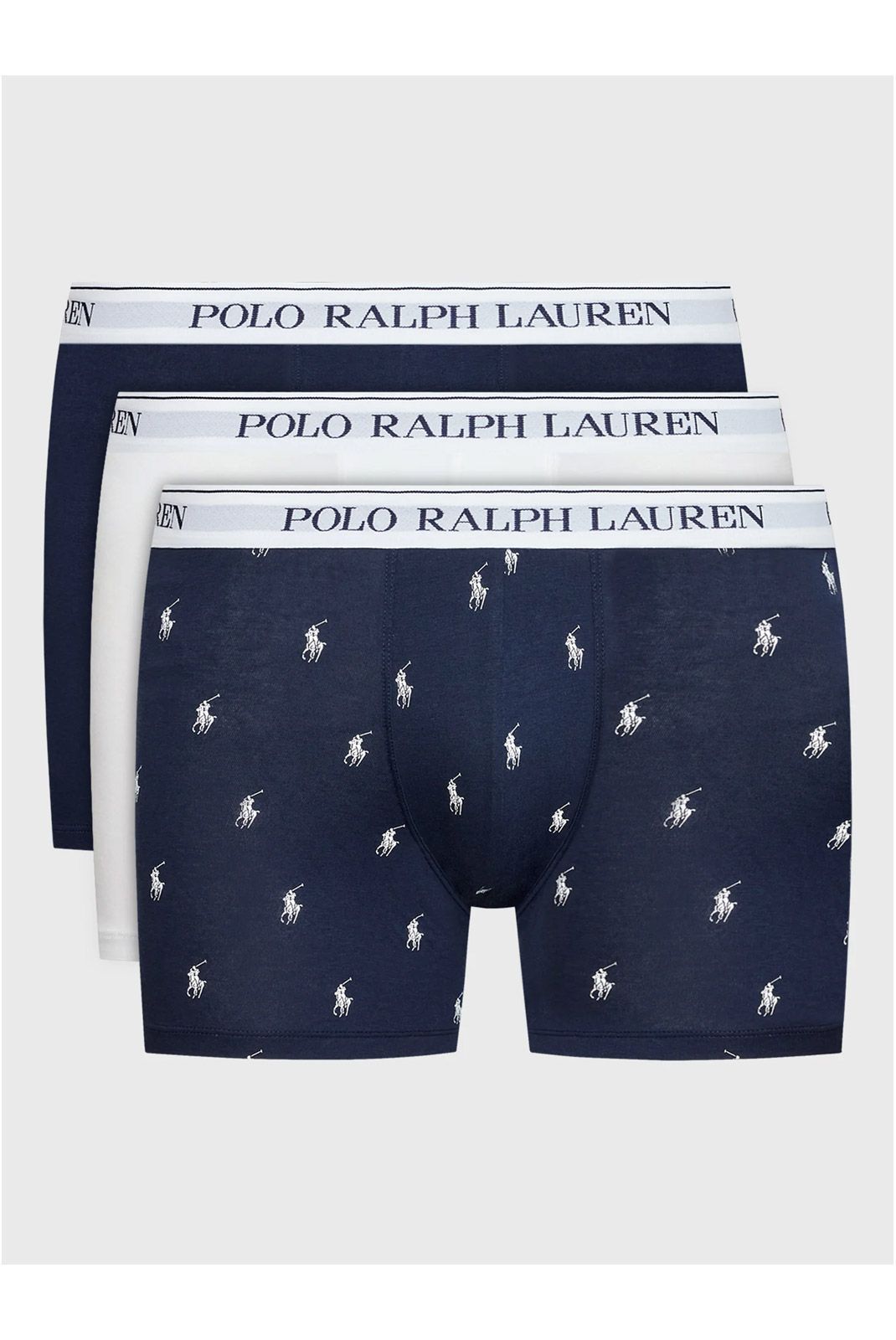 Coffret de 3 boxers stretch Ralph lauren 036 3PK CRS NVY/WHITE/CRS NVY AOPP 714830300