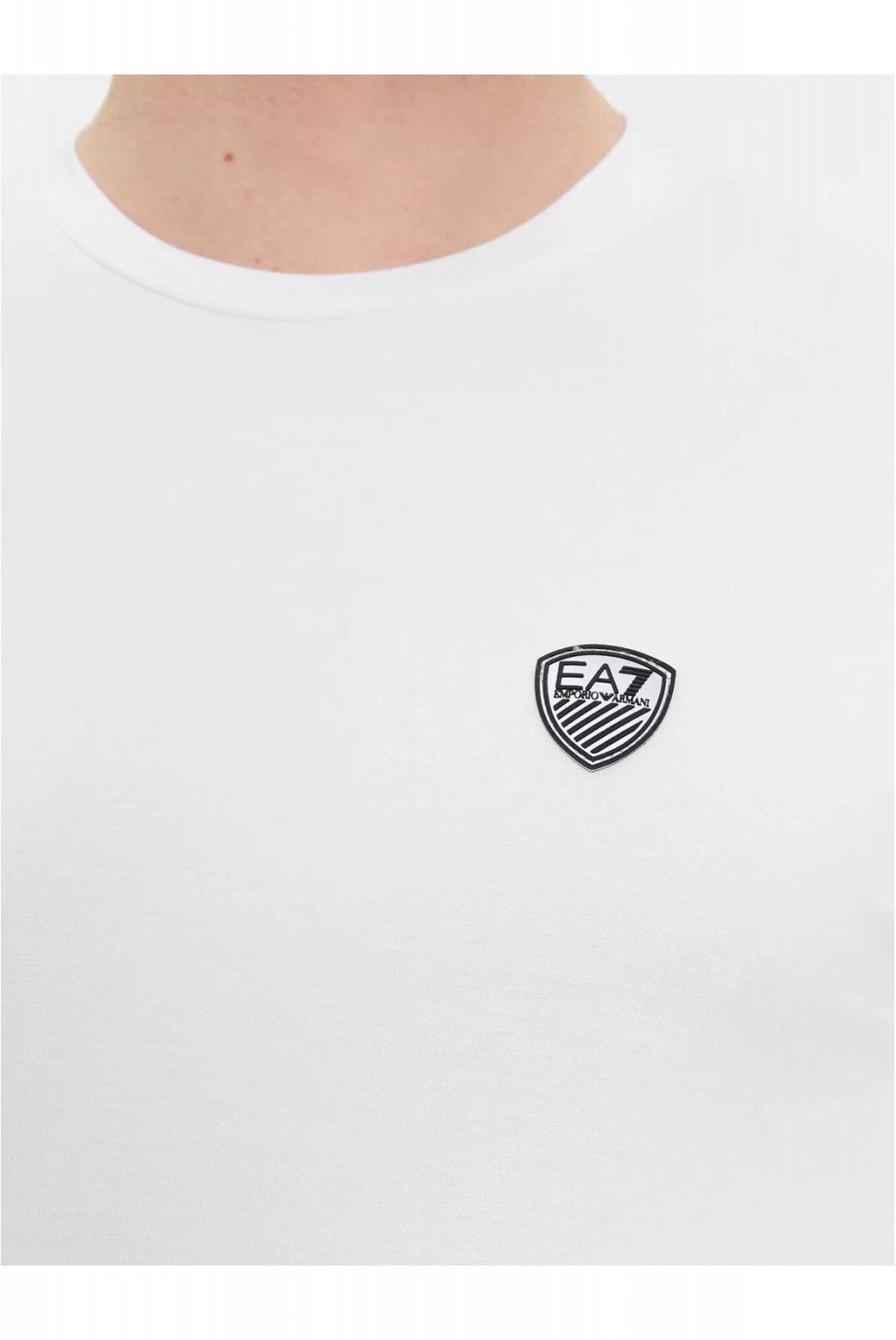 TShirt stretch écusson logo Ea7 1100 WHITE 8NPT16 PJRGZ