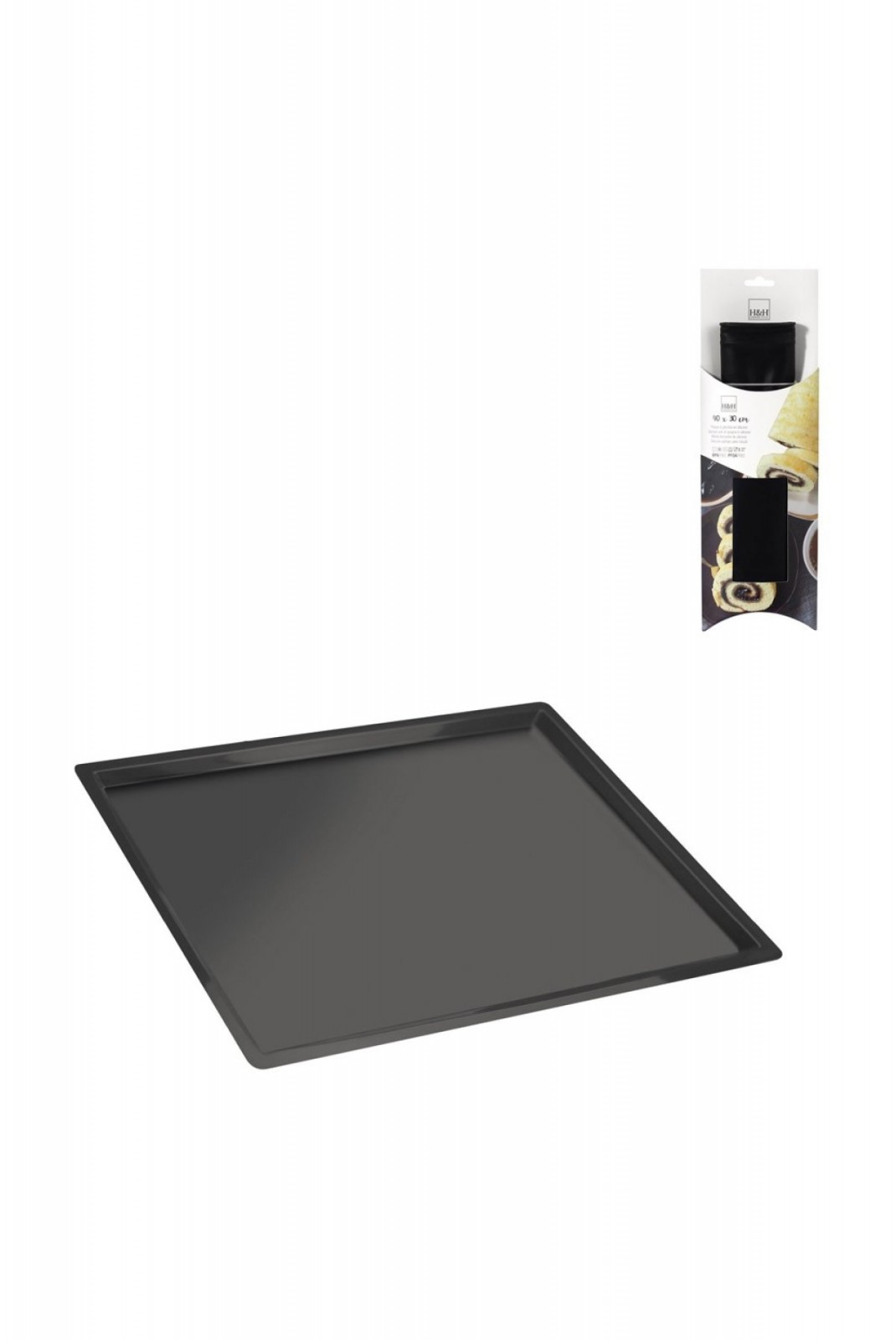 Plaque A Genoise Silicone 40X30Cm Sélection de plat de cuisson Noir 598801