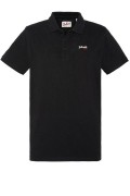 Polo coton logo brodé Schott BLACK S0022