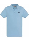 Polo coton logo brodé Schott PALE BLUE S0022