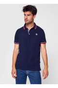 Polo coton regular logo patché Schott NAVY PSHARBOURS21