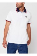 Polo coton regular logo patché Schott WHITE PSHARBOURS21