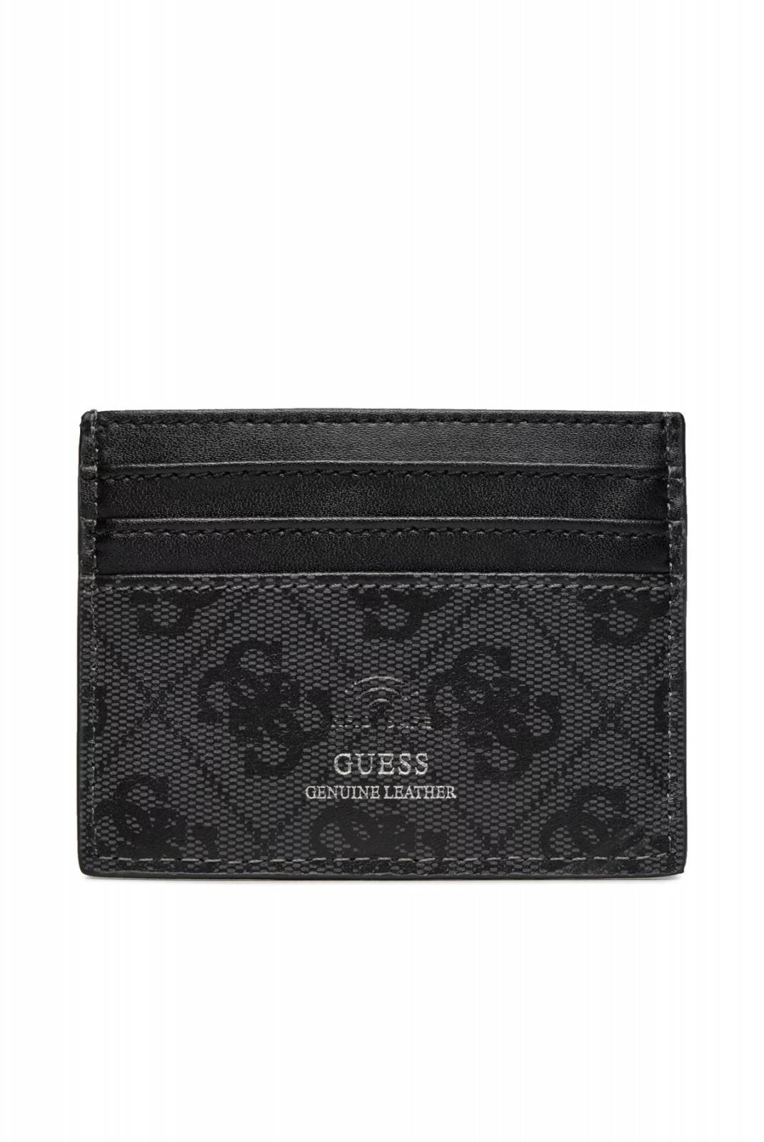 Porte cartes cuir Vezzola Guess jeans DARK BLACK SMVELE LEA25