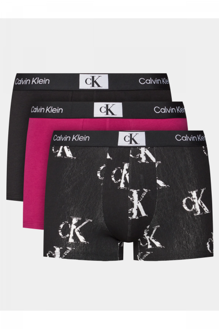 Pack de 3 boxers stretch Calvin klein MRS BLK/CK DISTRESSED PRINT_BLK/JEWEL 000NB3528E