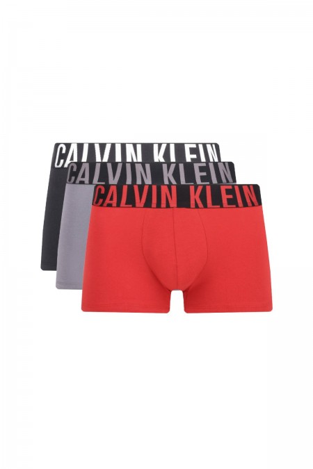 Pack 3 boxers stretch Calvin klein LXO BLACK/POMPEIAN RED/GREY SKY 000NB3608A