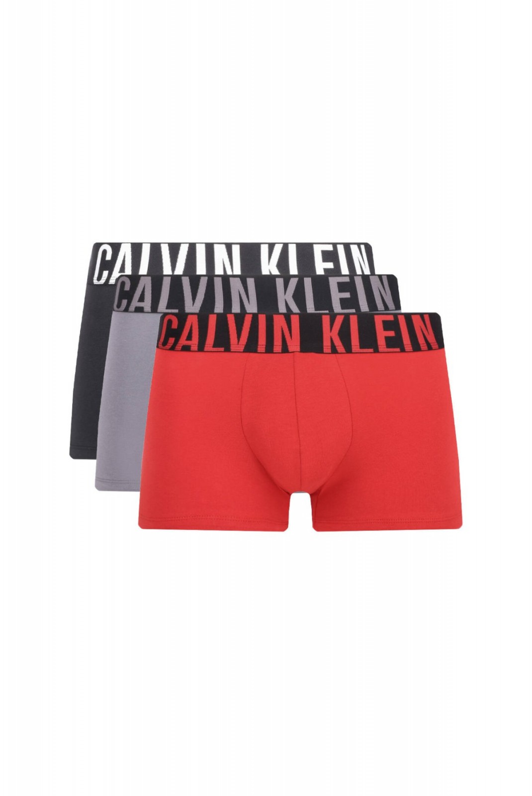 Pack 3 boxers stretch Calvin klein LXO BLACK/POMPEIAN RED/GREY SKY 000NB3608A