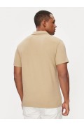 Polo texturé logo brodé Guess jeans F13E KHAKI STORM M4GP22 KC1H0