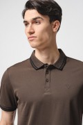 Polo slim fit logo brodé Guess jeans G1T7 ESPRESSO BROWN M2GP34 KARS0