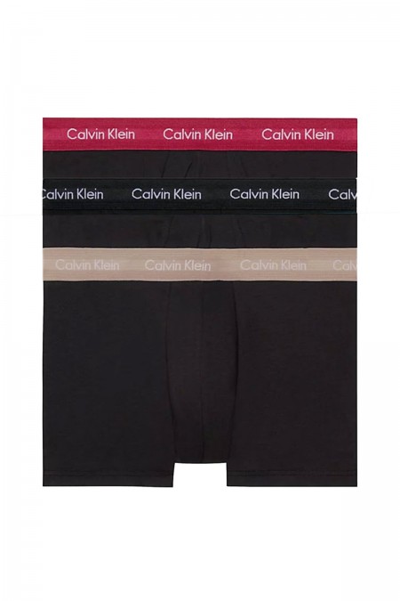 Pack 3 boxers coton stretch Calvin klein NOP B-RUMBA/CARIBOU/BLACK WBS 0000U2662G