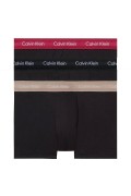 Pack 3 boxers coton stretch Calvin klein NOP B-RUMBA/CARIBOU/BLACK WBS 0000U2662G