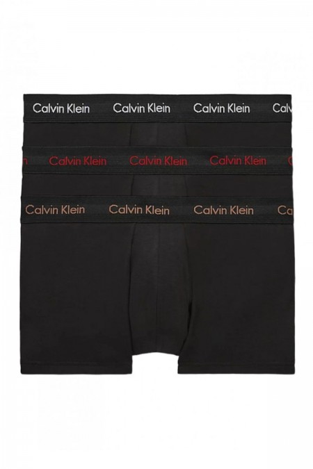 Pack 3 boxers coton stretch Calvin klein B-RUBA,white,safari logos 0000U2664G