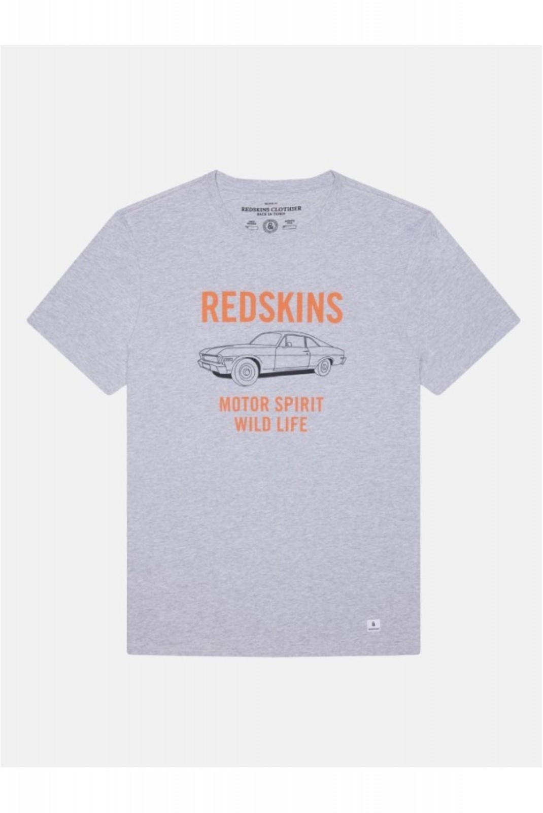 Tee shirt logo imprimé semigraphie Redskins GREY CHINE FLAVOR MARK