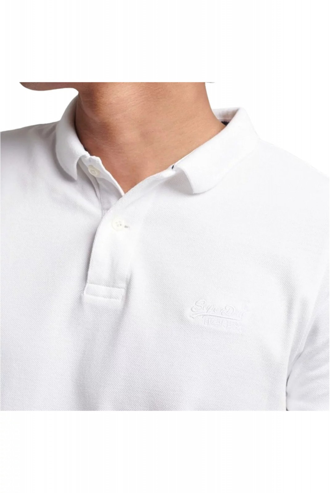 Polo classique Superdry Micro Lite en coton bio Superdry 01C White M1110062A_01C