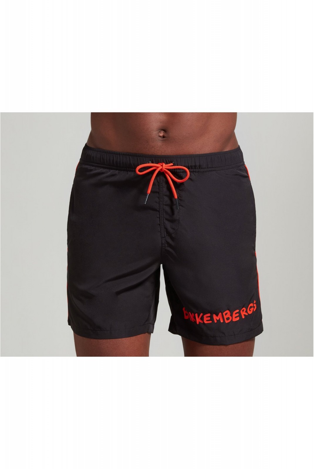 Short de bain print logo Bikkembergs Black BKK3MBM01